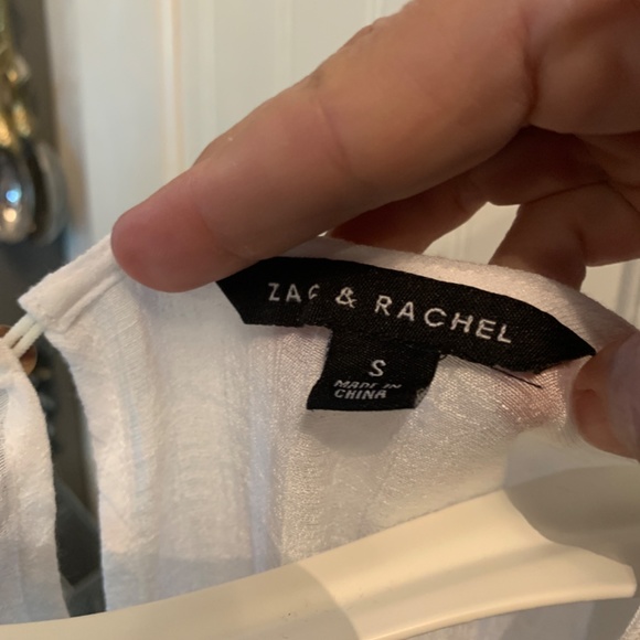 Zac and Rachel rayon blend side tassel top. Worn 1x - Picture 3 of 6